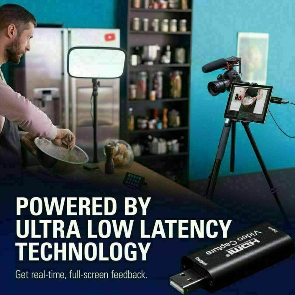 easyday Audio Video Capture Cards HDMI to USB 1080p USB2.0 Record via DSLR Camcorder Action Cam for High Definition Acquisition, Live Broadcasting