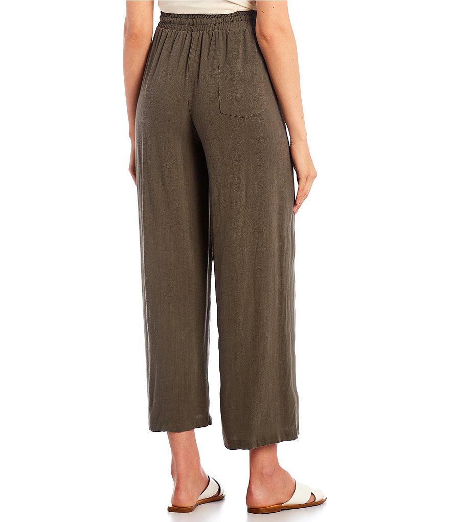Coco + Jaimeson Elastic-Waist Tie-Front Solid Knit Flare Pants