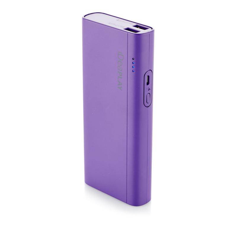 iDeaPLAY 10,000mAh 2 USB External Battery Power Bank for Phones and Tablets - Gold