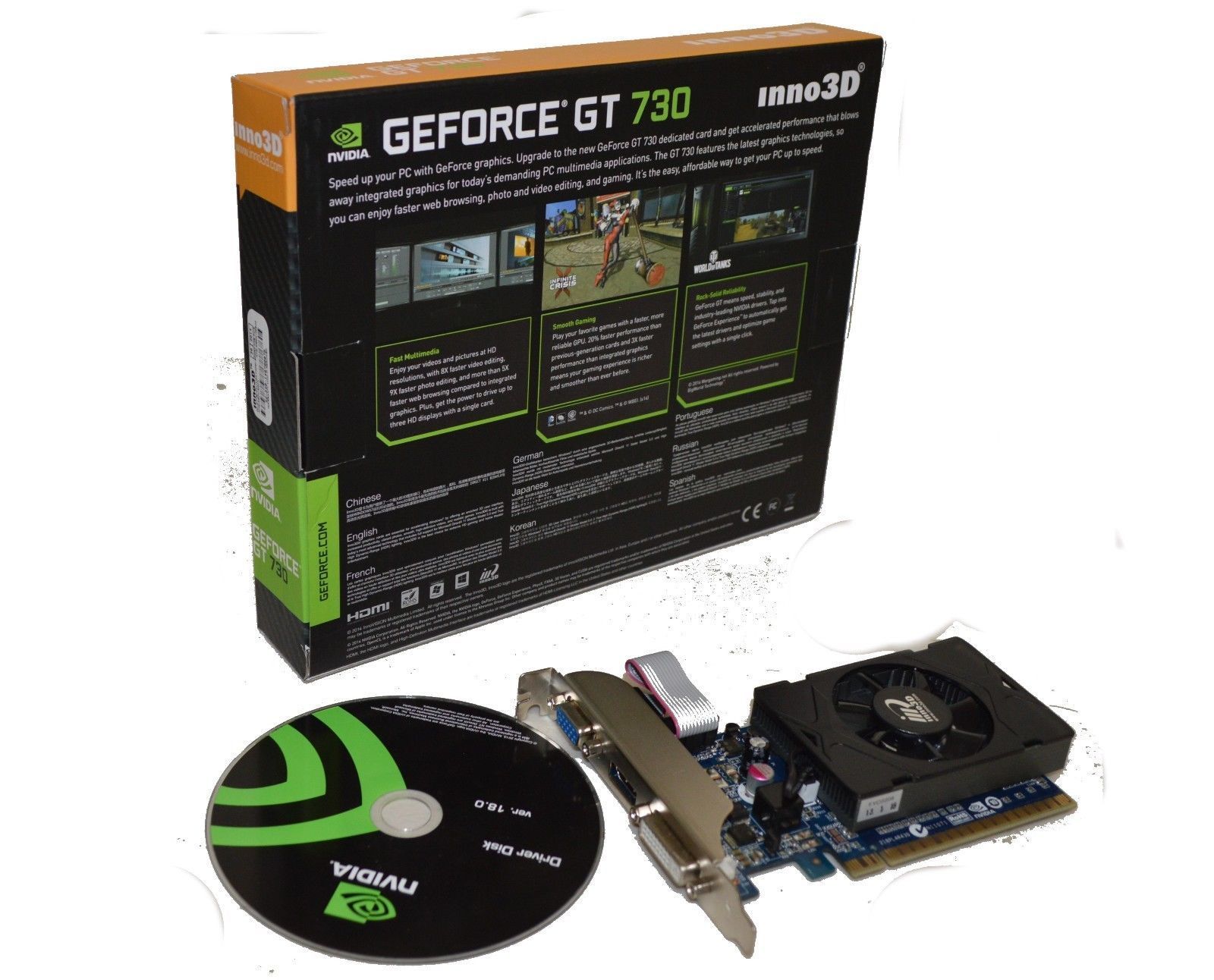 Inno3D nVidia GeForce 2 GB DDR3 VGA/DVI/HDMI PCI Express x16 Video graphics Card