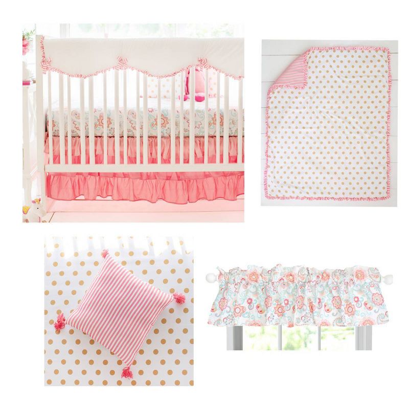 My Baby Sam Heart of Gold Crib Bedding Set - 9pc