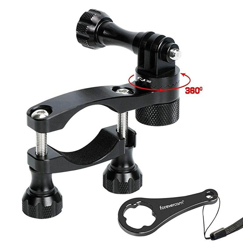 Version360&deg;Rotation and Lock Any Direction 0613inch AllAluminum BikeMotorcycle Handlebars Seat Post Ski Pole Mount for GoPro98Hero7HERO6 BlackHERO5 Black4HD DJI Osmo Action Cam