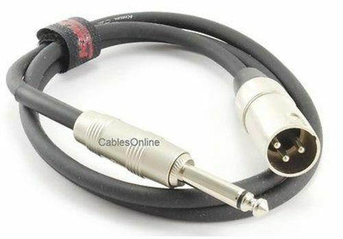 3ft. Kirlin XLR 3-Pin Male / 1/4" Mono Male Shielded OFC Microphone Cable
