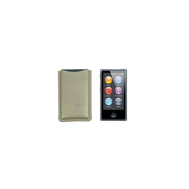iPod Nano Compatible Pouch - Off-White - Granulated Leather
