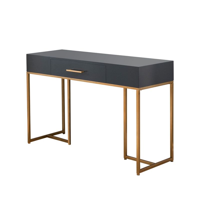 Harlow Charcoal Writing Desk Gray - Abbyson Living