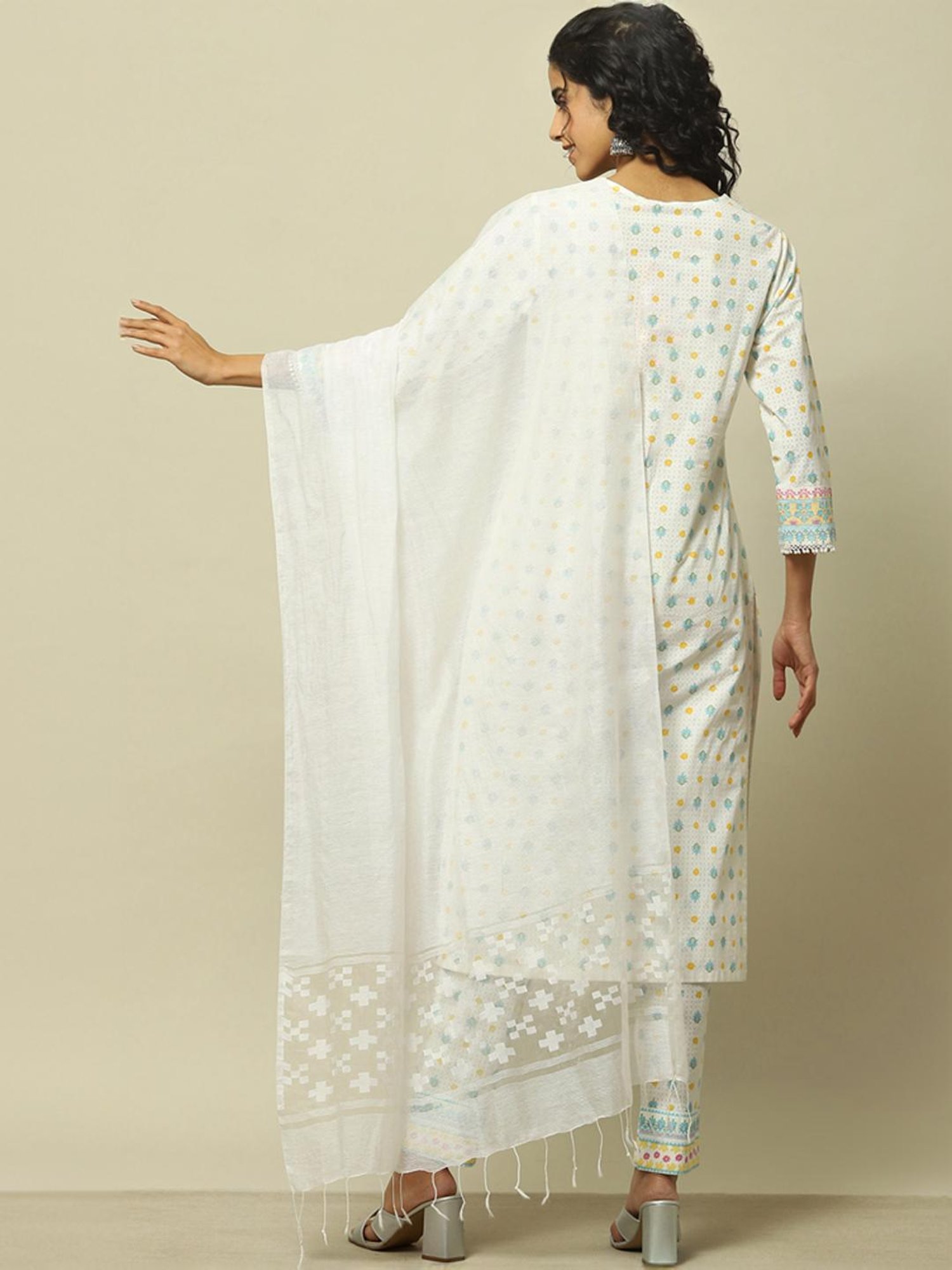 Stylum Multicolor Block Print Dupatta