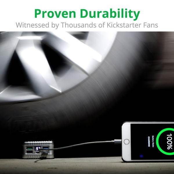 Zendure A8 26800 mAh Portable Charger &ndash; Ultra Durable Power Bank with QuickCharge 3.0, 4 USB Ports, Digital Display, Zen+ Technology for iPhone, iPad, Samsung Galaxy, LG, Pixel & More &ndash; Silver