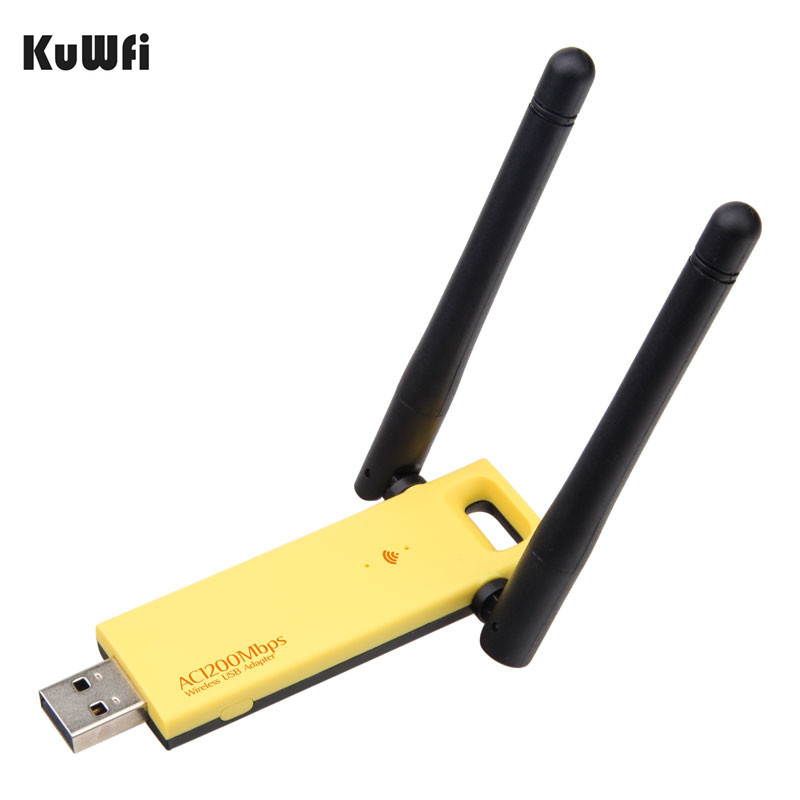 KuWFi USB Wireless Adapter AC 1200mbps USB WiFi Adapter Dual Band USB WiFi Adapter for Faster WiFi-Wireless Adapter for Desktop and Laptop-1200Mbps Dual Band-USB WiFi Antenna for Better