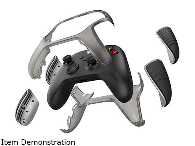 OtterBox 77-80667 Xbox X|S Antimicrobial Easy Grip Controller Shell Dark Web Black/Silver Metallic