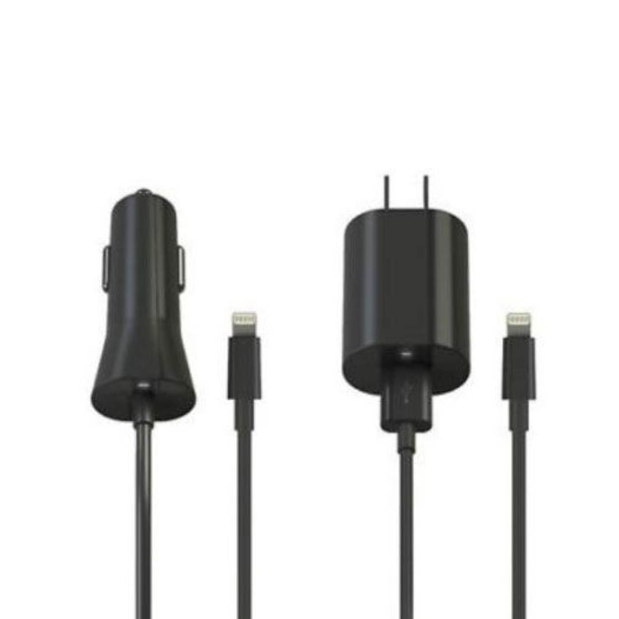 Verizon Car Charger & Rapid Wall Charger Combo Pack for Lightning Devices - BLK