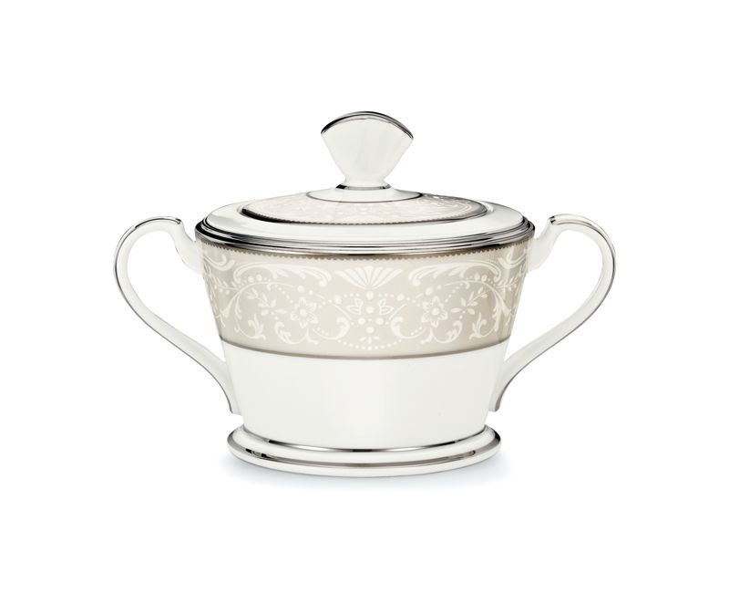 Noritake Silver Palace Sugar with Cover