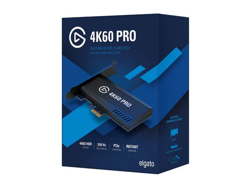 Elgato Game Capture 4K60 Pro MK.2 - 4K60 HDR10 Capture and Passthrough, PCIe Capture Card, Superior Low Latency Technology