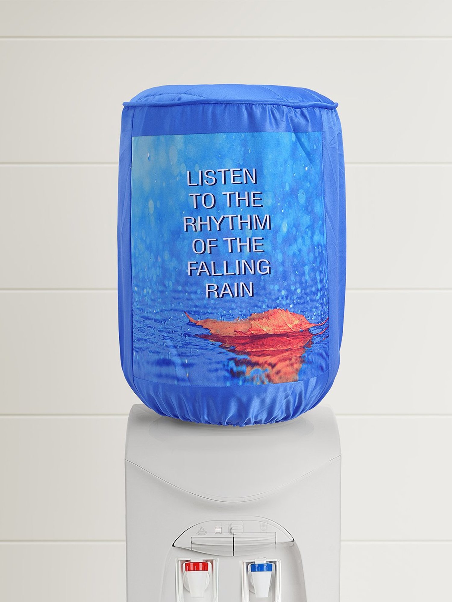 Swayam Blue Cotton 20 Litre Water Dispenser Bottle Covers - Set of 1