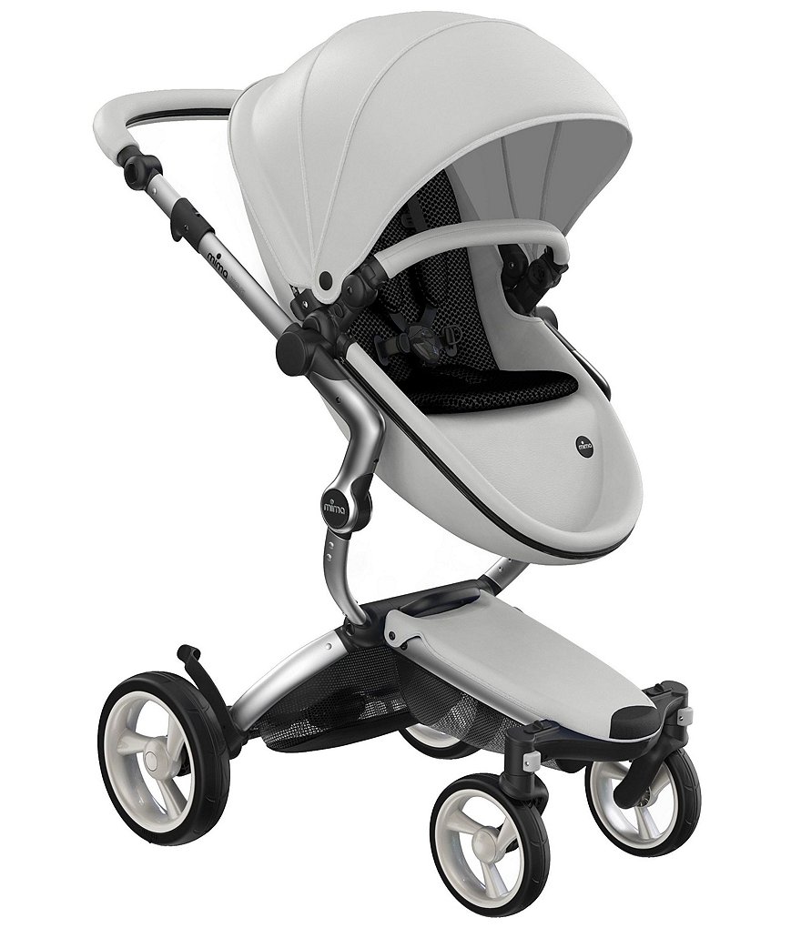Mima Xari Stroller - Aluminum Chassis with Snow White Reversible Seat and Carrycot