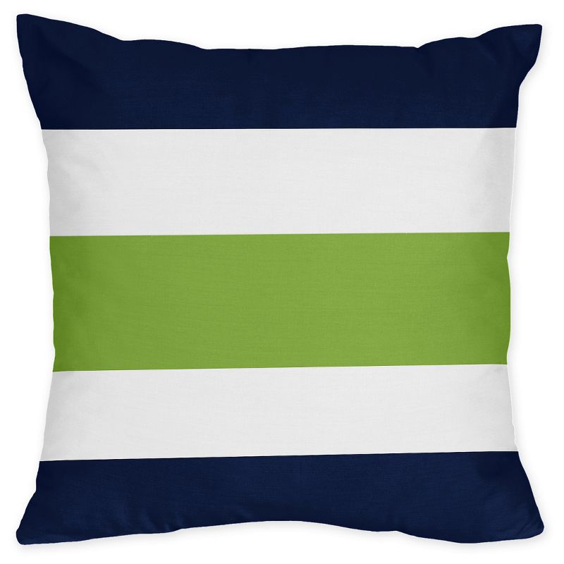 Navy & Lime Stripe Comforter Set (Twin) - Sweet Jojo Designs