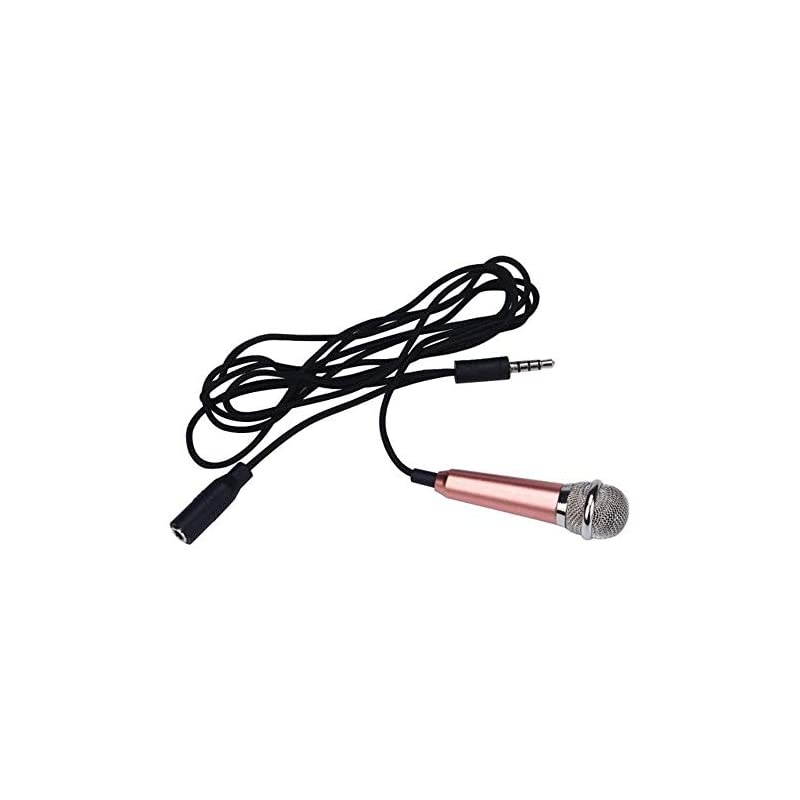 Microphone Portable VocalInstrument Microphone for Mobile Phone Laptop Notebook Apple iPhone Samsung AndroidRose Gold