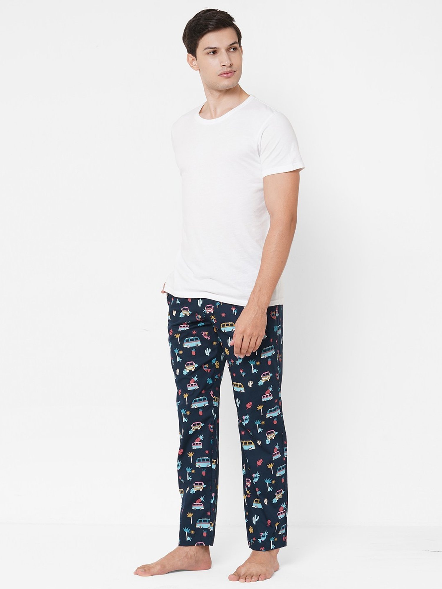 Urban Scottish Navy Regular Fit Printed Lounge Pants