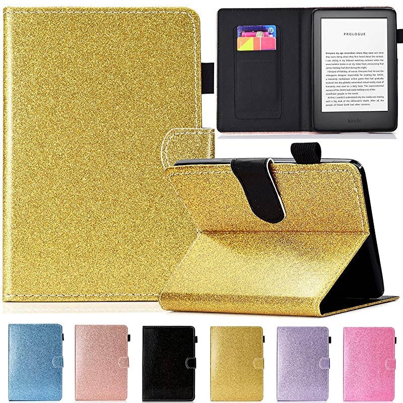 Kindle 10th Gen 2019 Case Folio Smart Cover with Auto WakeSleep Feature Premium PU Leather Cards Slots Slim Cover for AllNew Kindle 10th Generation 2019 Release 6quot Reader Gold