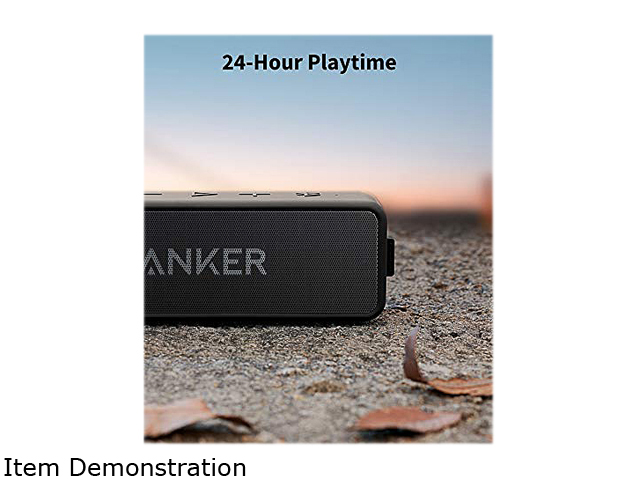 [Upgraded] Anker Soundcore 2 Portable Bluetooth Speaker with 12W Stereo Sound, Bluetooth 5, Bassup, IPX7 Waterproof, 24-Hour Playtime, Wireless Stereo Pairing, Speaker for Home, Outdoors, Travel