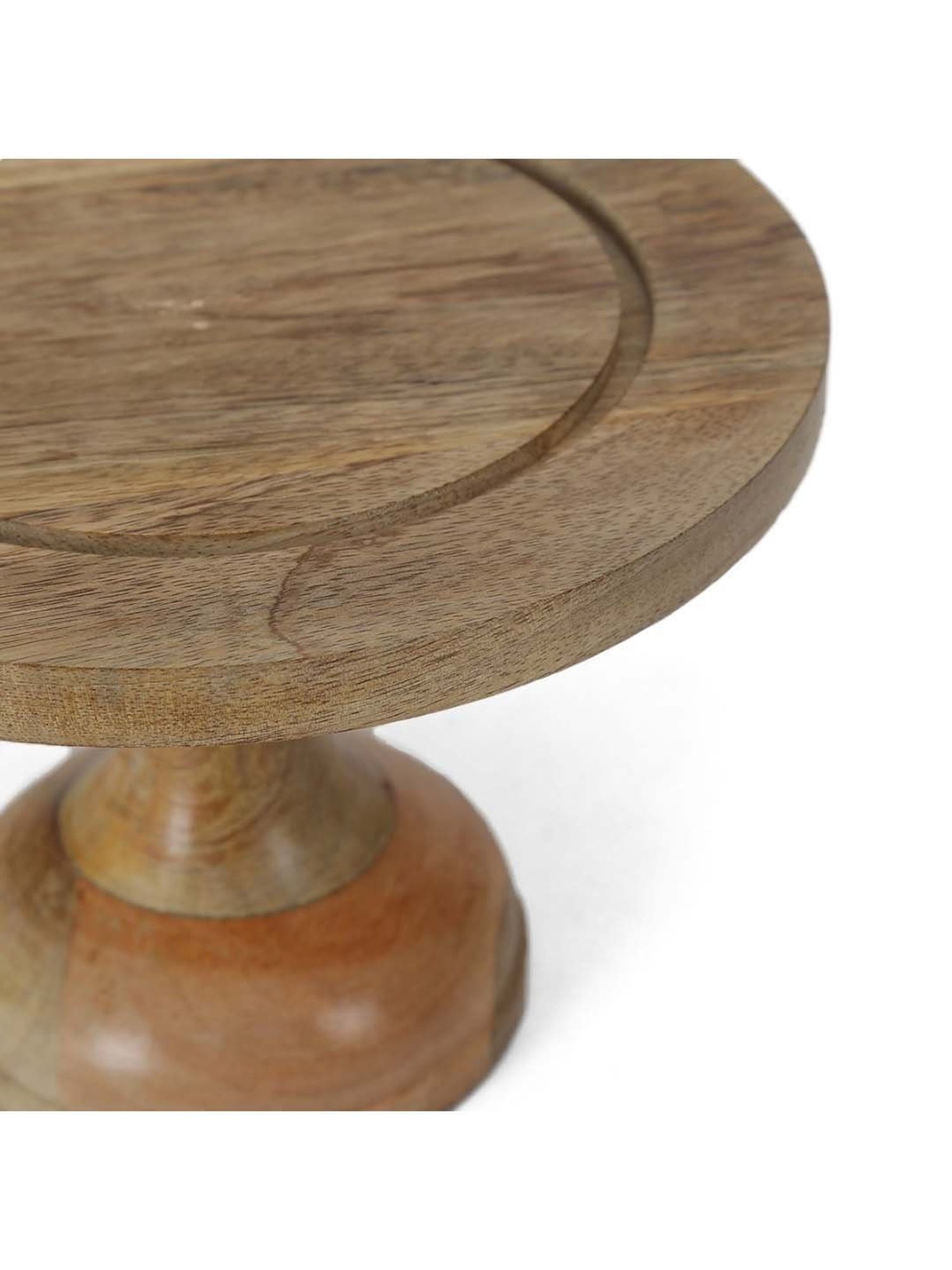 India Circus Color Bordered Blue Bone China Cake Stand