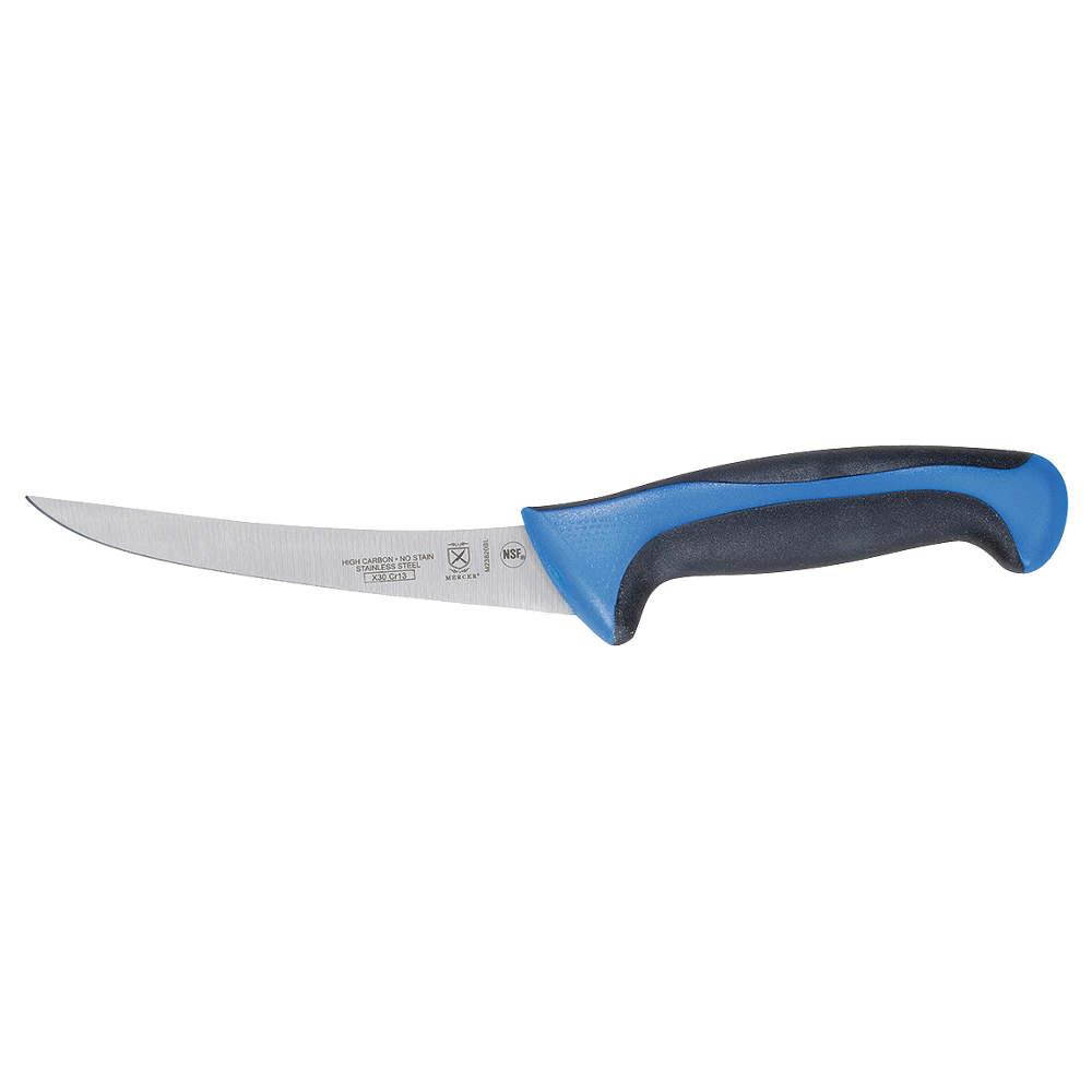 MERCER CUTLERY M23820BL Boning Knife, Curved, 6 In., Blue Handle