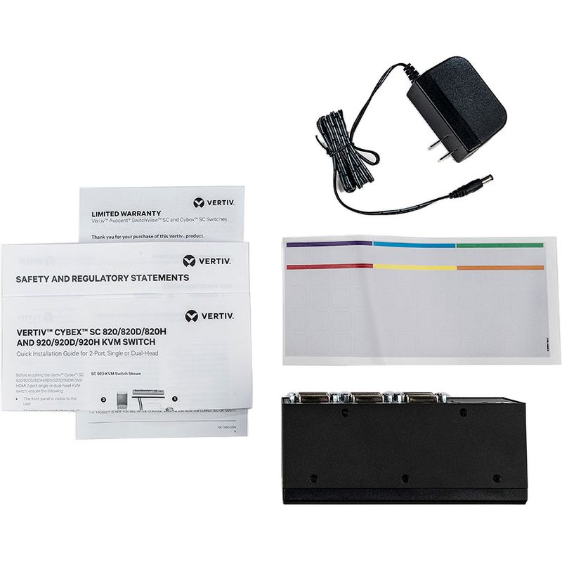 Cybex SC920 Secure KVM Switch - 2-Port, Dual Display, DVI-I in, DVI-I out, Secure KVM