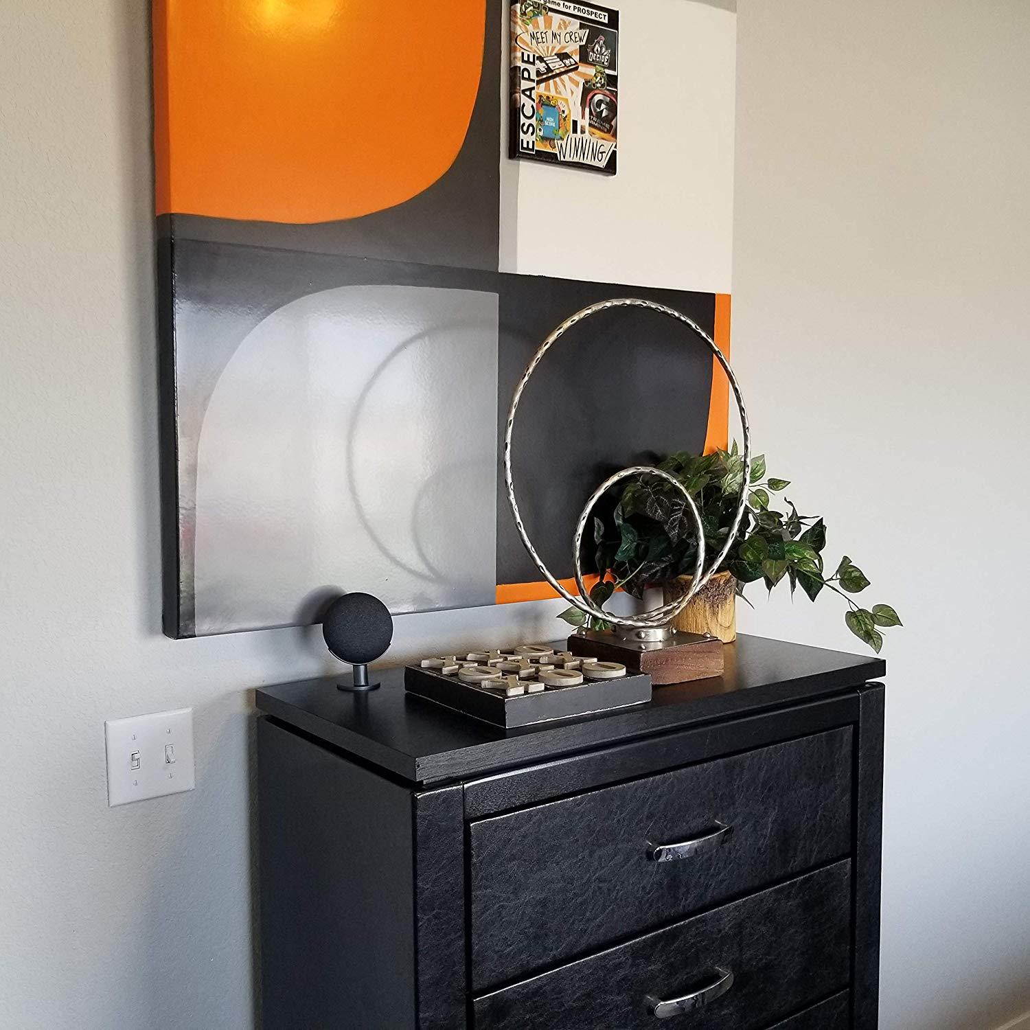 Mount Genie Google Home Mini Pedestal: Improves Sound Visibility and Appearance - Cleanest Mount Holder Stand for Google Mini - Designed in USA (Charcoal)