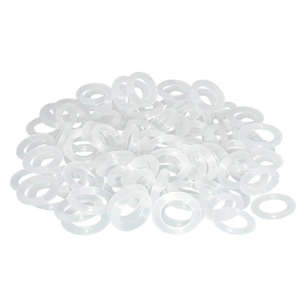 ThreeBulls 120Pcs Rubber O-Ring Switch Dampeners Keycap white For Cherry MX Key Switch Keyboards Dampers