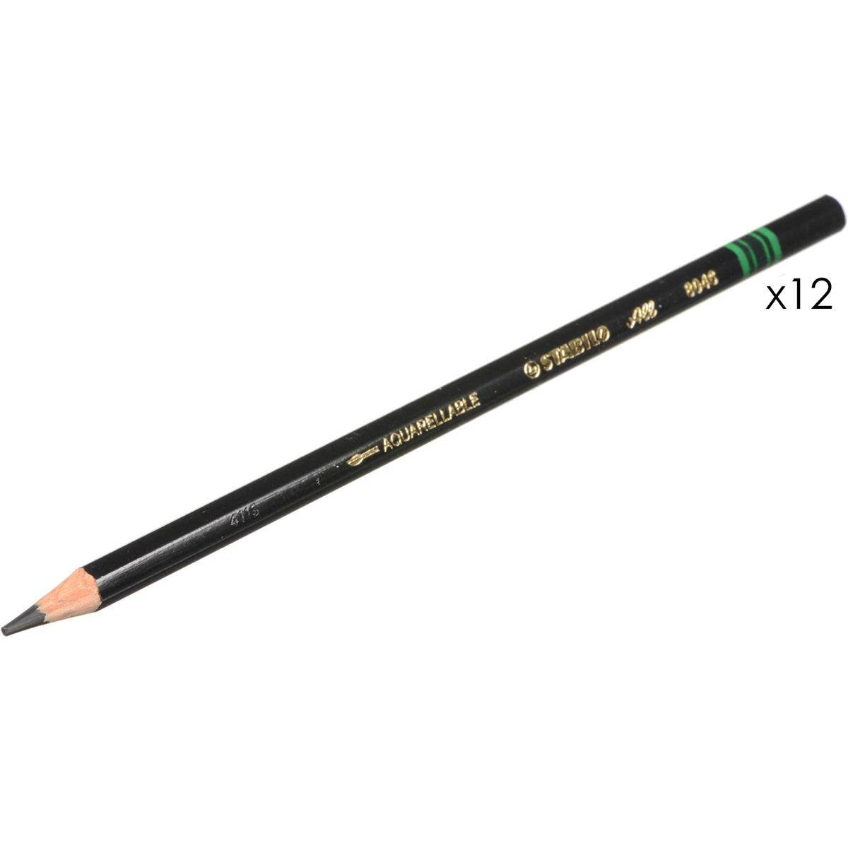 Archival Methods Stabilo-All Pencils, 12 Pack, Black #99-8046-12