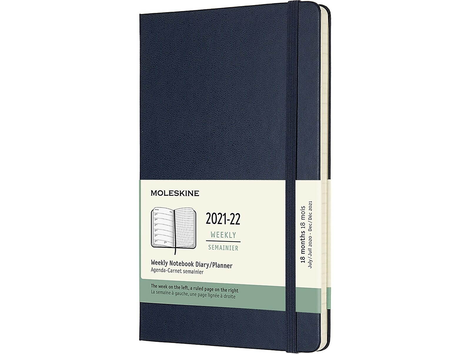 Moleskine 2021-2022 5" x 8.25" Academic Weekly Planner Sapphire Blue 856286