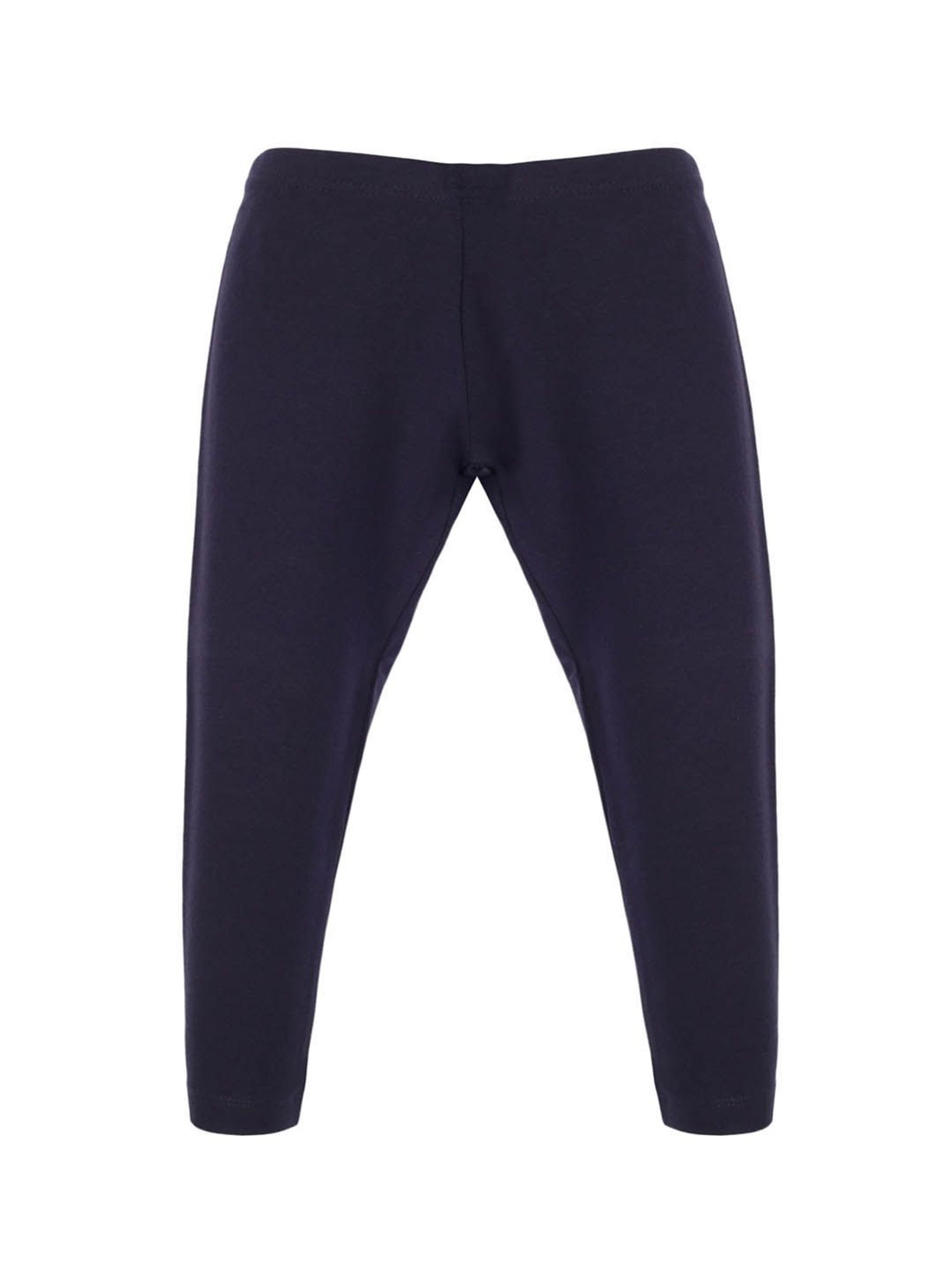 Plum Tree Girls Navy & Pink Floral Print Leggings (Pack Of 2)