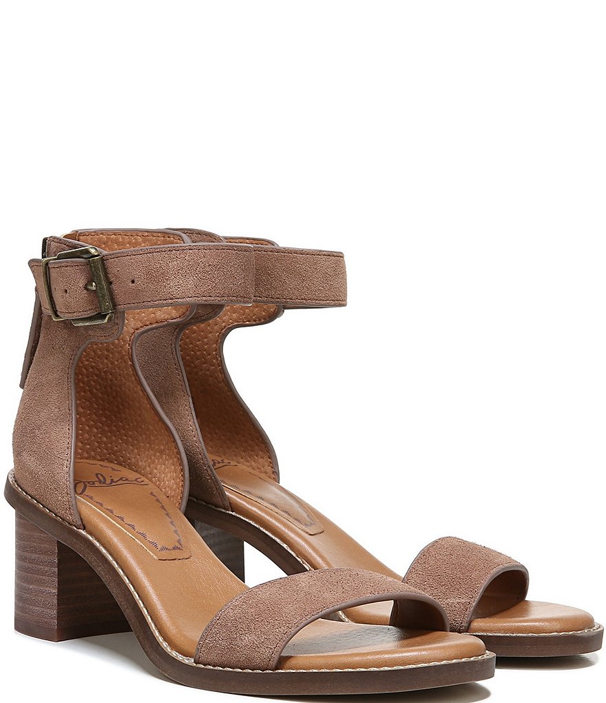 Zodiac Ilsa Suede Ankle Strap Block Heel Sandals
