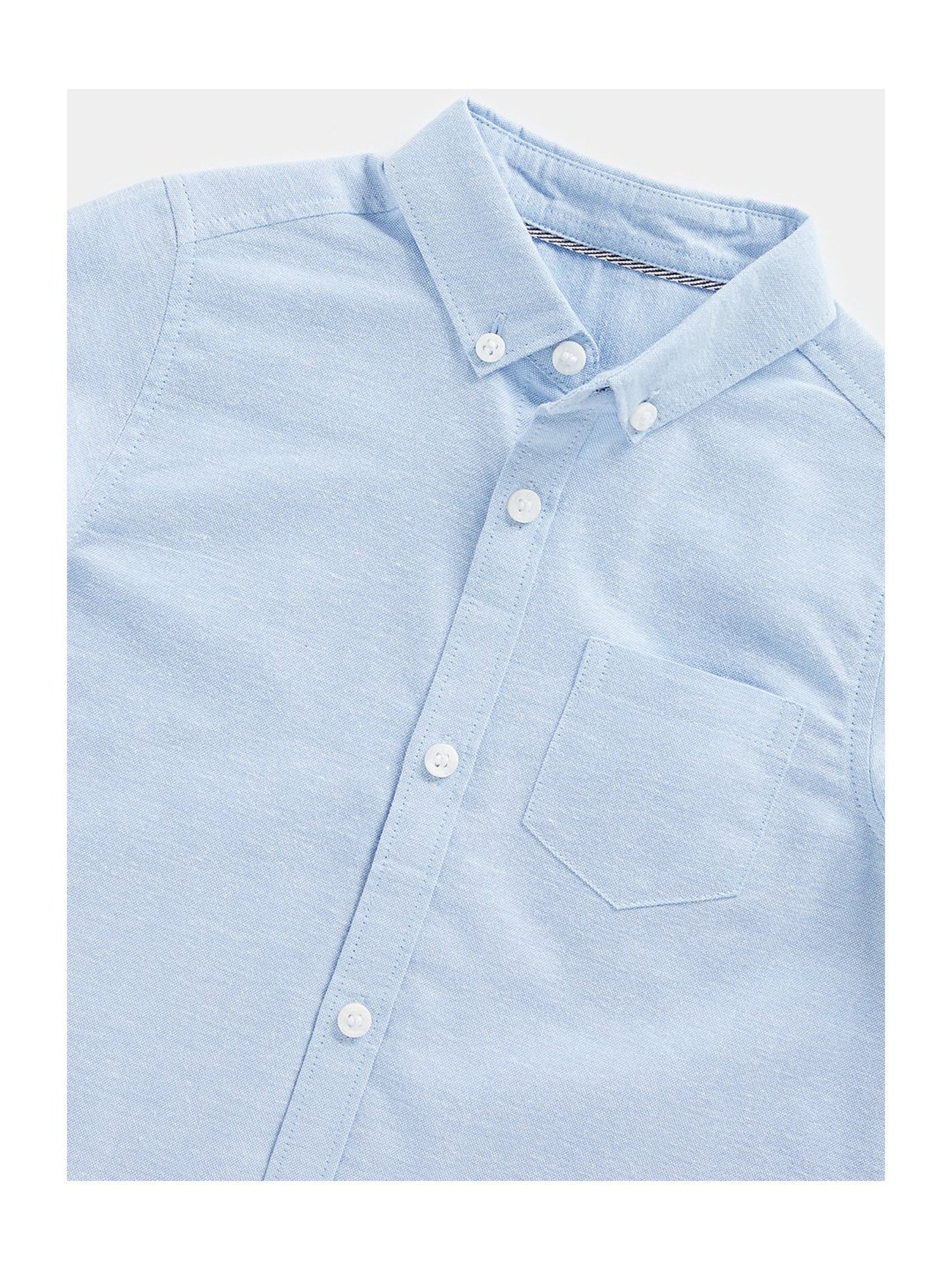 Mothercare Kids Sky Blue Solid Full Sleeves Shirt
