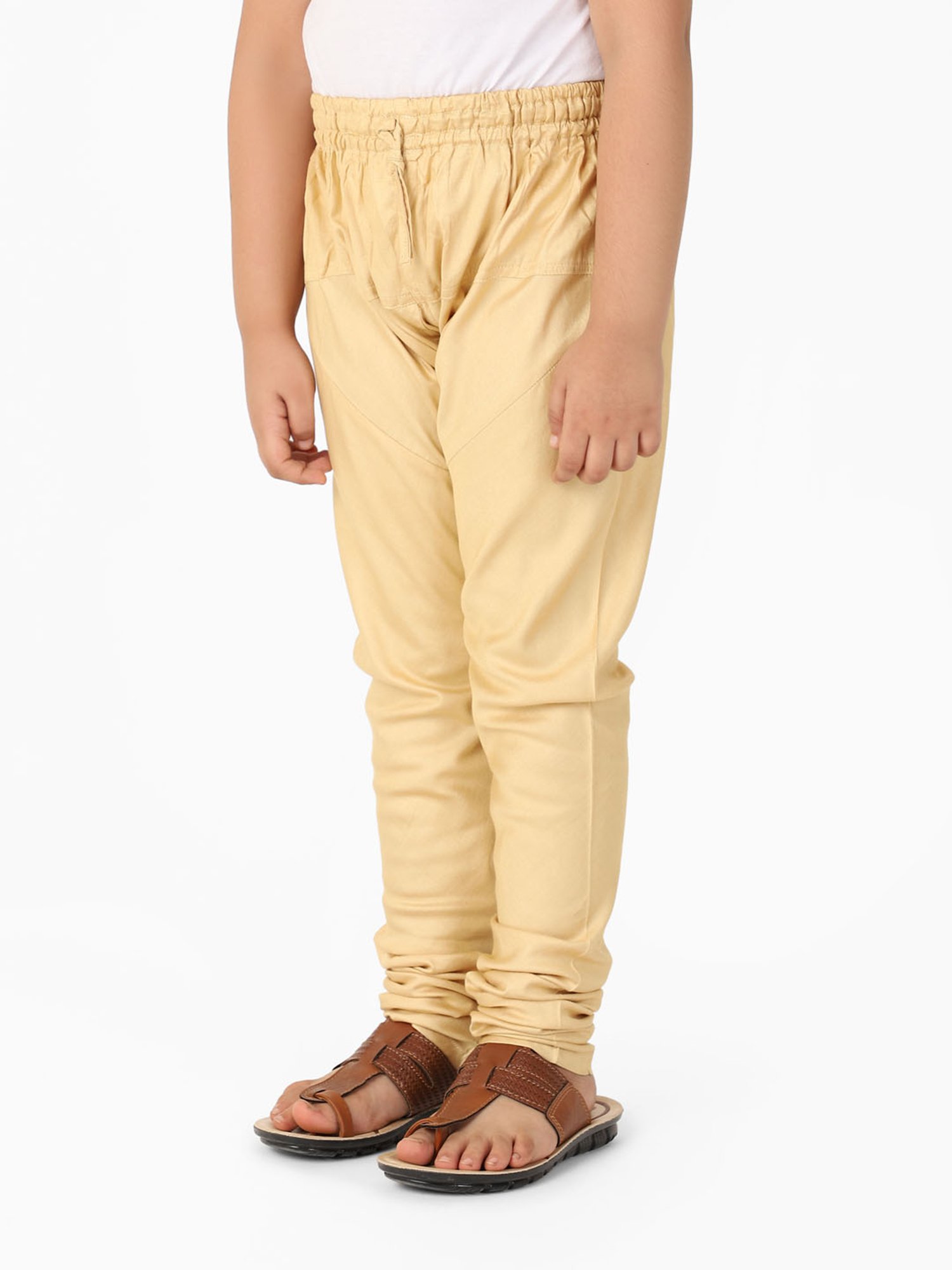 Juniors by Lifestyle Boys Beige Cotton Solid Woven Bottom
