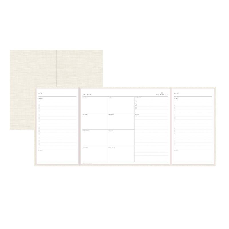 Day Designer Desk Folio Pearlized Cream - Blue Sky