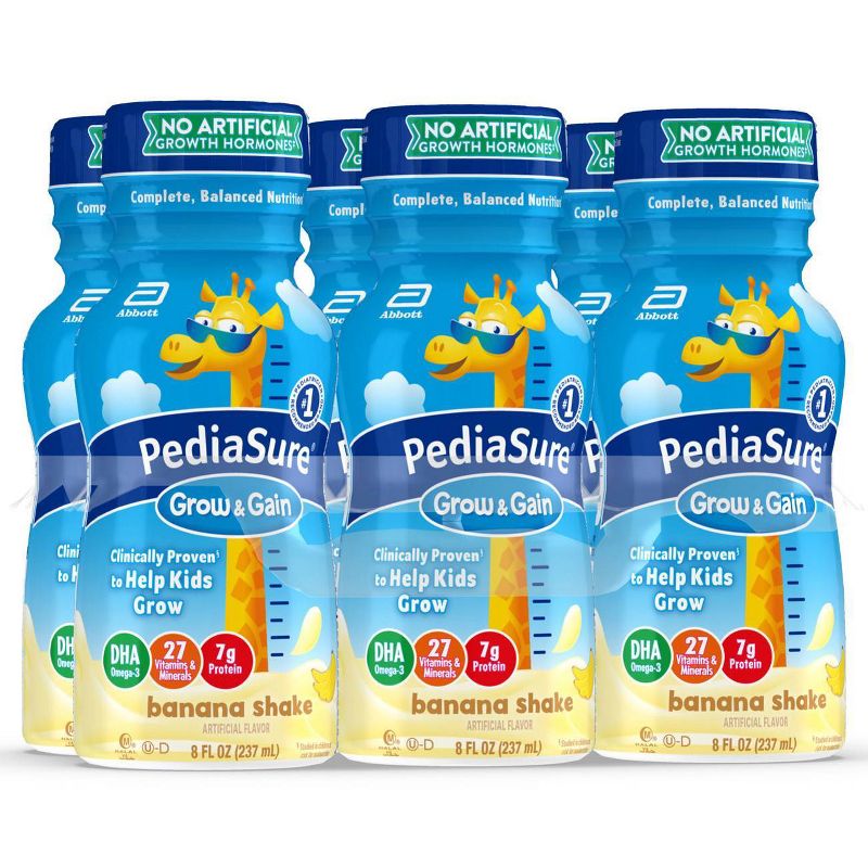 PediaSure Grow  Gain Kids Nutritional Banana Shake - 6pk/48 fl oz