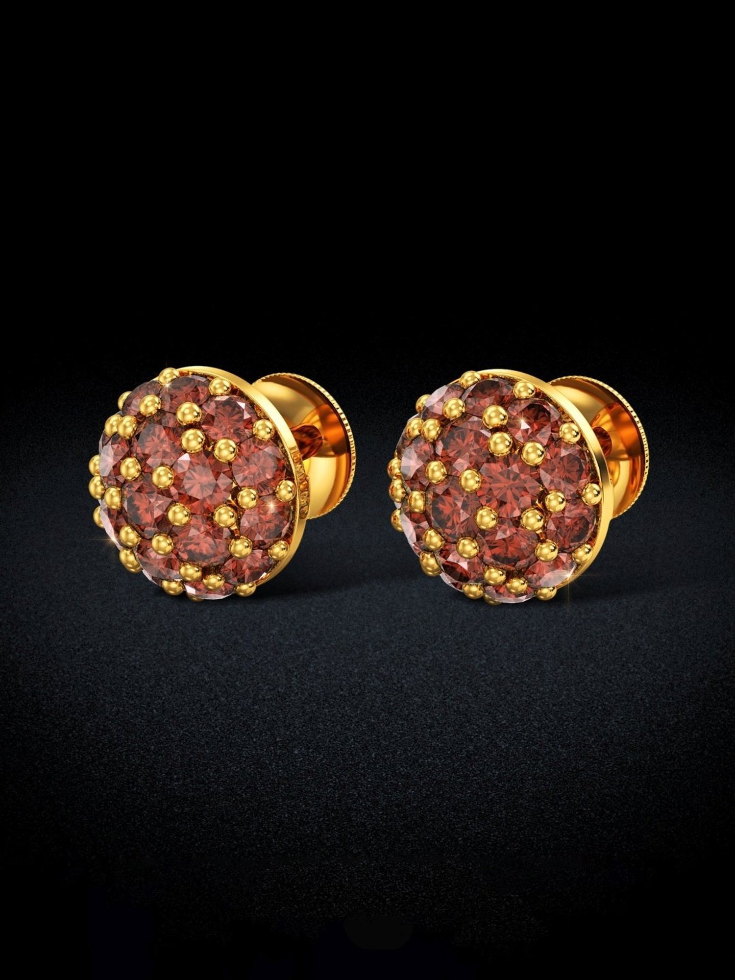 Joyalukkas 22k Gold Rolling Stud Earrings for Women