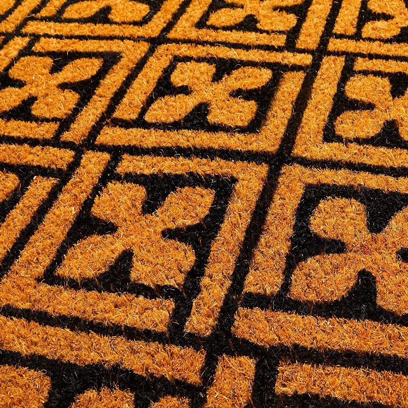 Evergreen Flag Cambridge Welcome Burlap Sassafras Switch Mat - 22" Long x 10" High