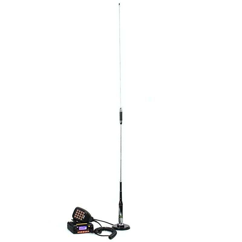 Genuine Nagoya TB-320A Fold-Over 39-Inch PL-259 Mount Tri-Band 2m/1.25m/70cm (144/220/440 MHz) Antenna, Includes NMO to UHF (SO-239) Adapter