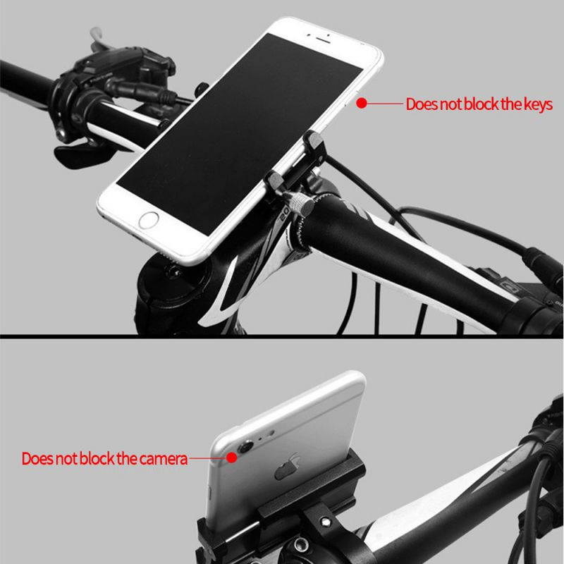 AOSTIRMOTOR Bike Phone Mount with Anti-Shake Stainless Steel Clamp Arms, Aluminum Alloy Bike & Motorcycle Phone Holder,for 4-7 inch Cellphone iPhone X/XR/Xs/8 Plus,Samsung S9/S8/S10