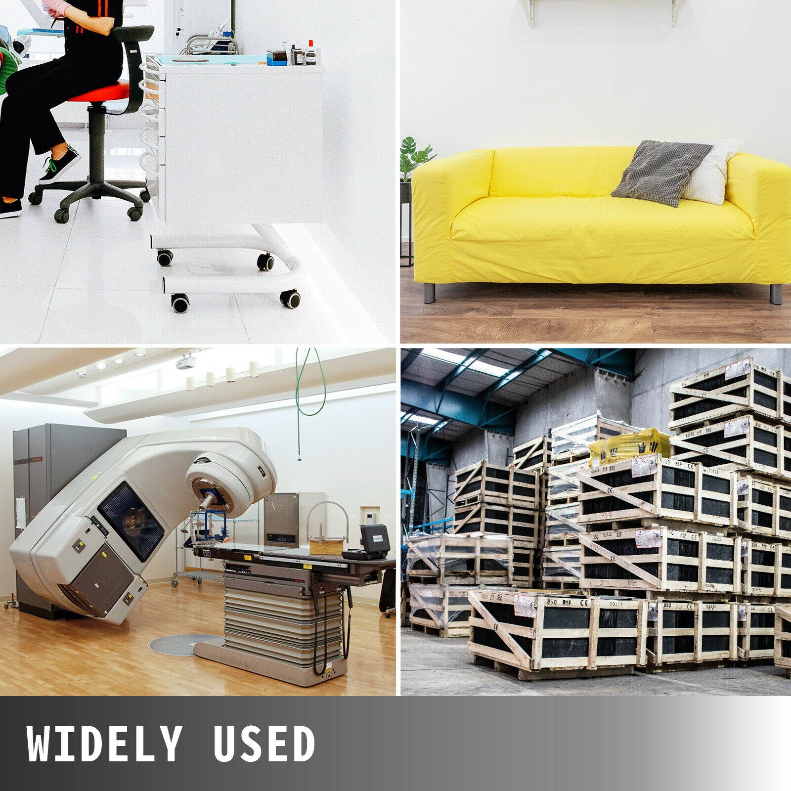 GD-40S Nylon Wheel and NBR Pad Set of 4 Leveling Casters