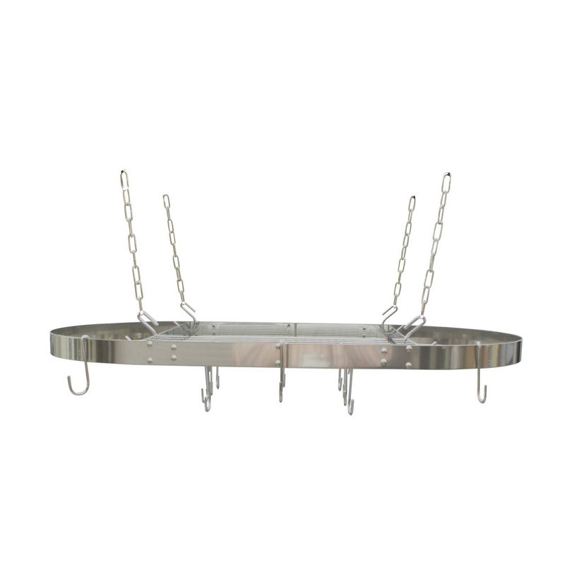 Range Kleen Oval Hanging Pot Rack - Stainless Steel