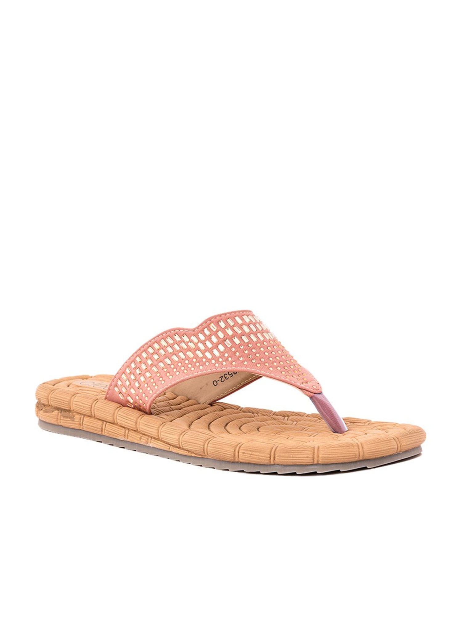 Cleo by Khadims Women's Pink Thong Sandals