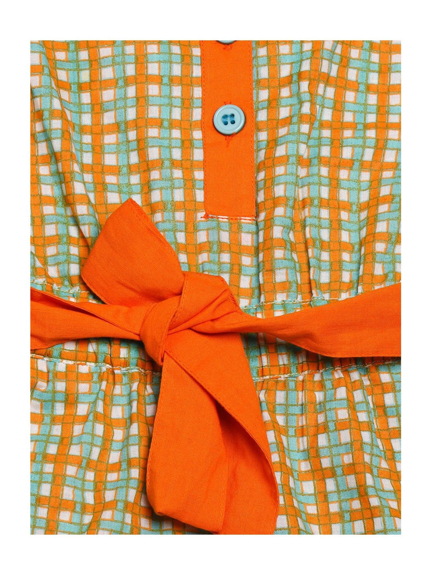 Nino Bambino Kids Multi Checks Jumpsuit with Belt