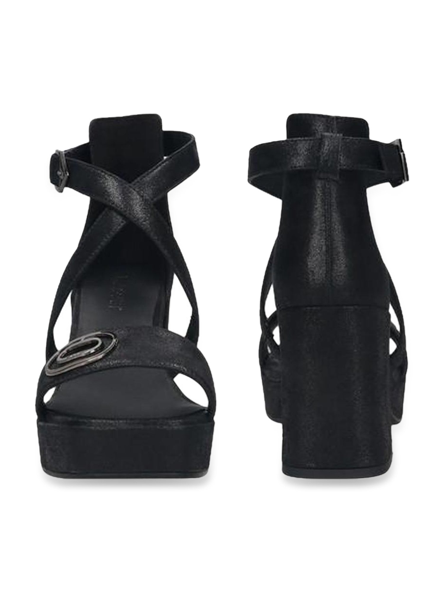 Bagatt Women's Cesena Black Ankle Strap Sandals
