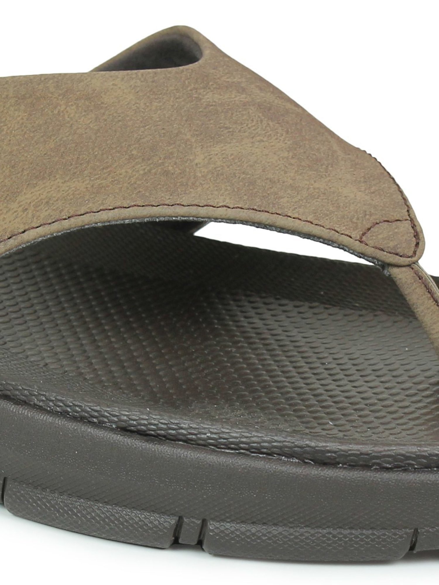 Privo by Inc.5 Men's Folded Brown Thong Sandals
