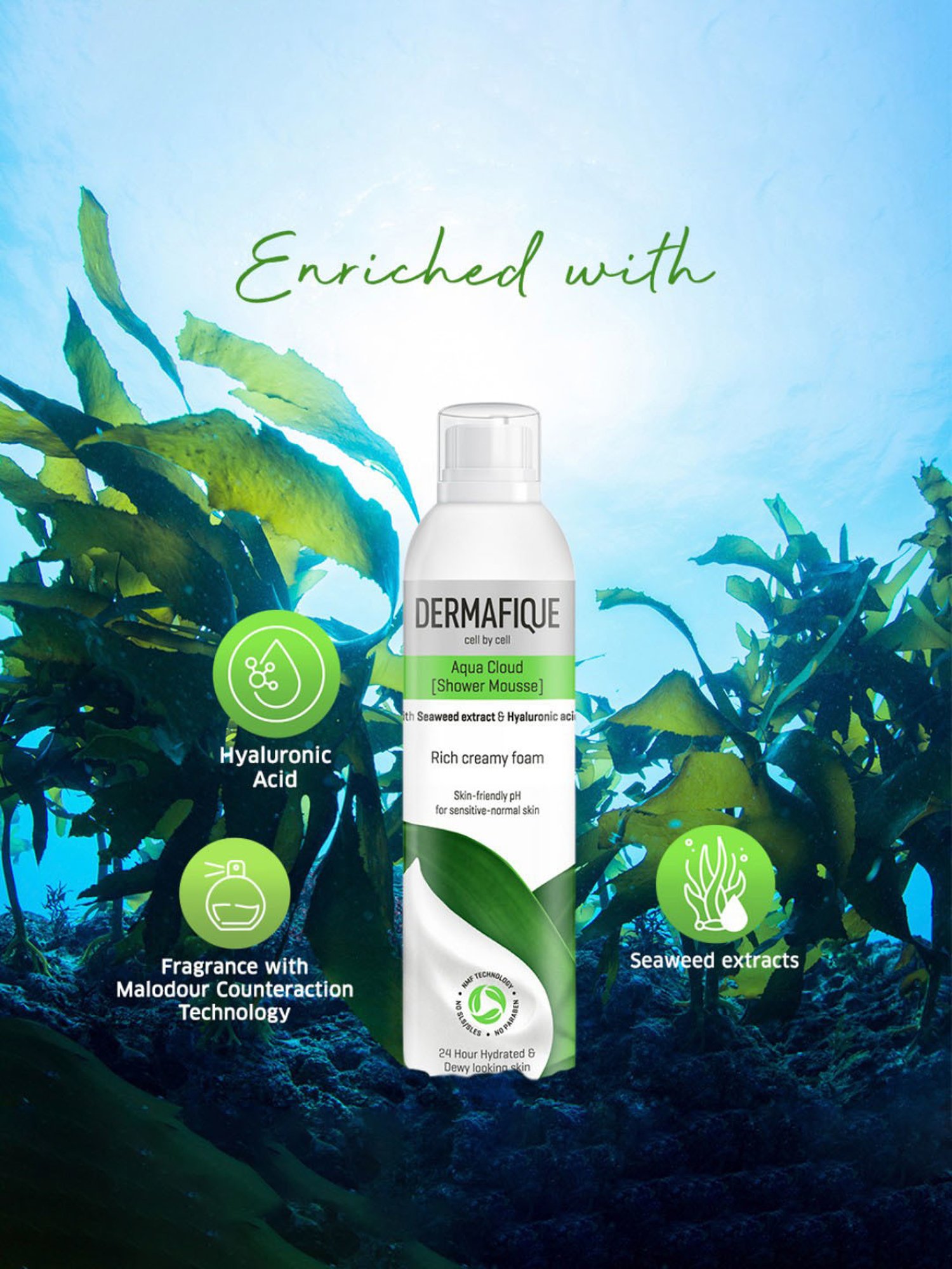 Dermafique Aqua Cloud Shower Mousse - 200 ml