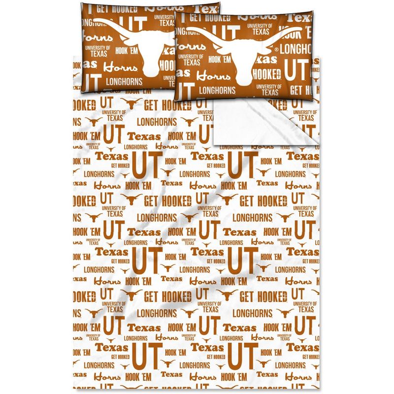 Full Sheet Set NCAA Anthem Bed - Texas Longhorns..