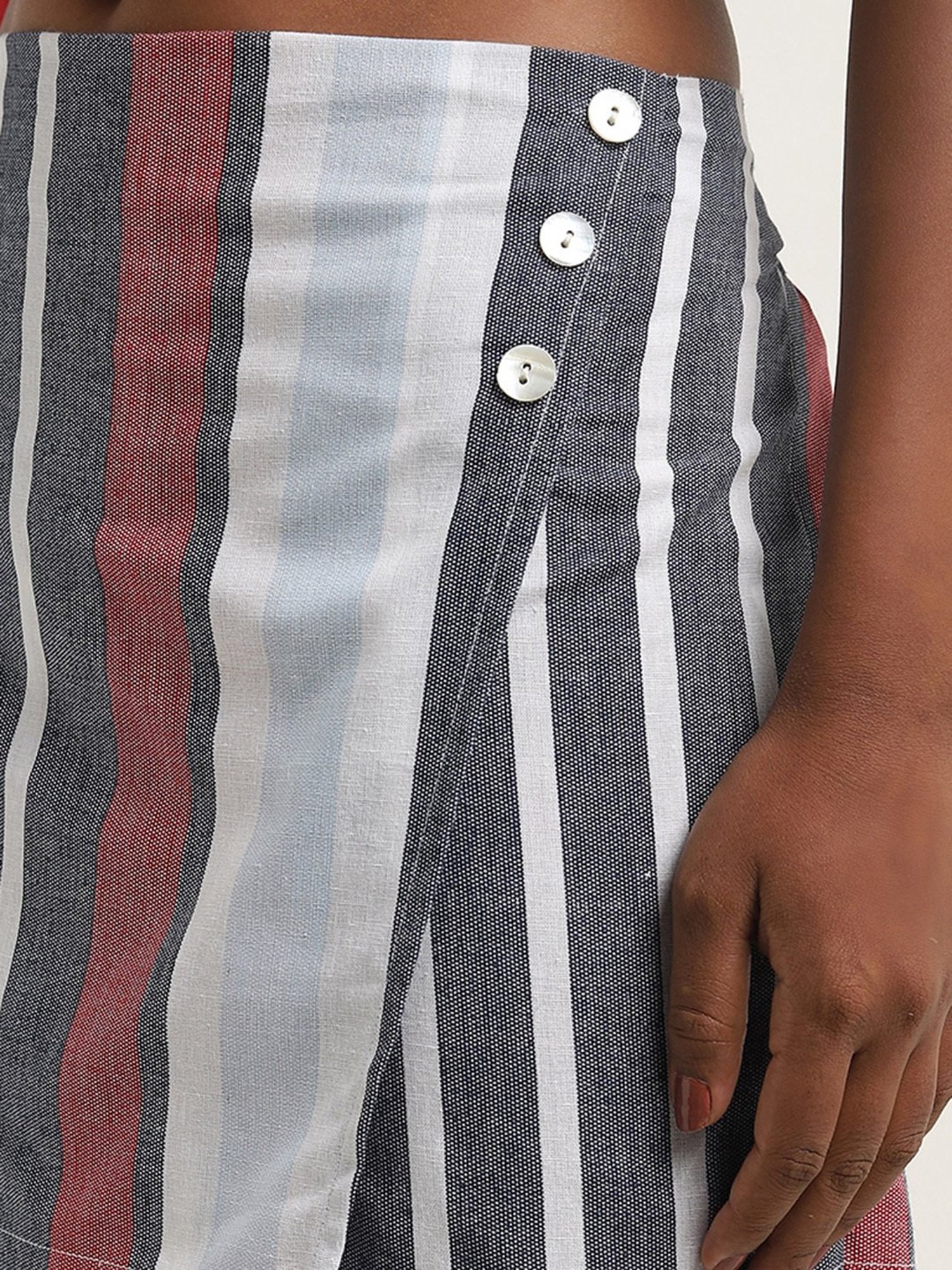 Bombay Paisley by Westside Multicolour High-Rise Cotton Blend Skort