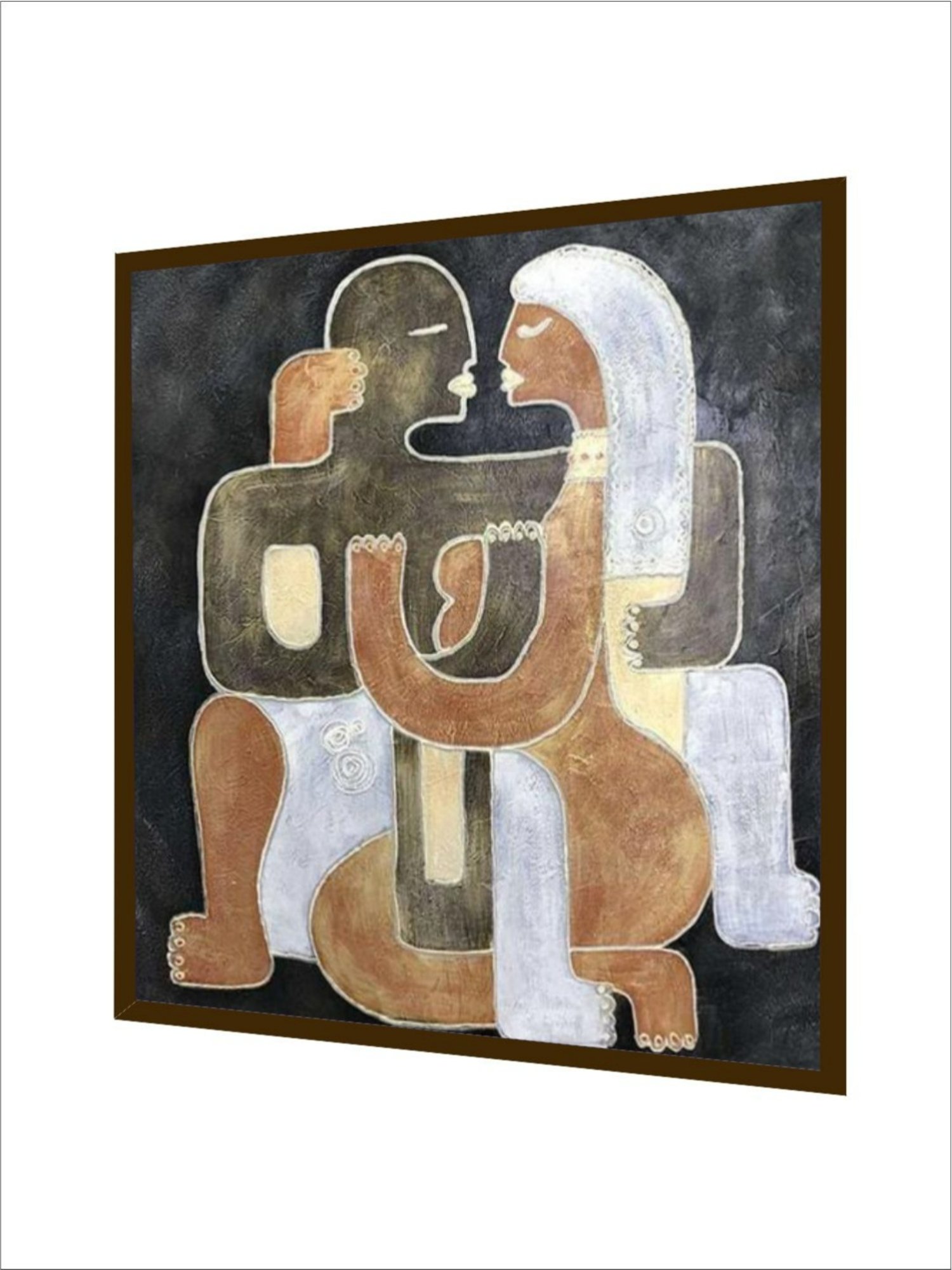 The Art House Abstract Multicolor Canvas Painting